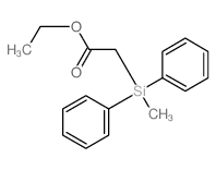 Acetic acid,2-(methyldiphenylsilyl)-, ethyl ester结构式