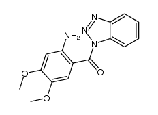 (2-amino-4,5-dimethoxyphenyl)(benzotriazole-1-yl)methanone结构式
