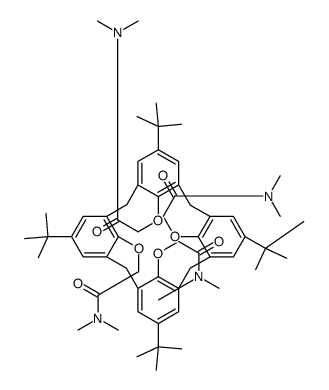 叔丁基杯[4]芳烃-四(N,N-二甲基乙酰胺)结构式