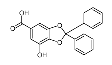 7-hydroxy-2,2-diphenyl-1,3-benzodioxole-5-carboxylic acid结构式