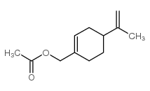 4-(1-甲基乙烯基)-1-环己烯-1-甲醇乙酸酯结构式