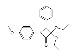 3,3-diethoxy-1-(4-methoxyphenyl)-4-phenyl-2-azetidinone Structure