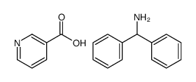 diphenylmethanamine, pyridine-3-carboxylic acid structure