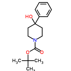 4-羟基-4-苯基哌啶-1-羧酸叔丁酯结构式