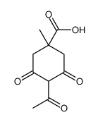 4-ACETYL-3,5-DIOXO-1-METHYLCYCLOHEXANECARBOXYLIC ACID Structure