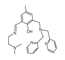 2-(N-[2-(dimethylamino)ethyl]iminomethyl)-6-[N,N-di(2-pyridylmethyl)aminomethyl]-4-methylphenol Structure