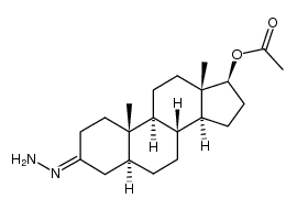 17β-Acetoxy-5α-androstan-3-one hydrazone Structure