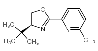 2-[(4S)-4-(1,1-二甲基乙基)-4,5-二氢-2-唑啉基]-6-甲基吡啶结构式