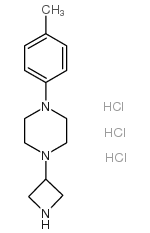 3-[4-(4-甲苯)哌嗪]氮杂啶三盐酸盐结构式
