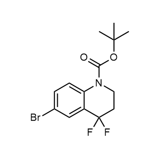 6-溴-4,4-二氟-3,4-二氢喹啉-1(2H)-羧酸叔丁酯结构式