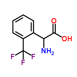2-氨基-2-(2-(三氟甲基)苯基)乙酸结构式
