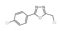 2-(氯甲基)-5-(4-氯苯基)-1,3,4-恶二唑结构式