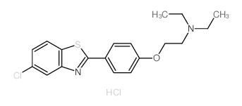 Ethanamine,2-[4-(5-chloro-2-benzothiazolyl)phenoxy]-N,N-diethyl-, hydrochloride (1:1) Structure