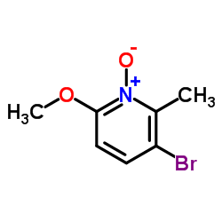 3-Bromo-6-methoxy-2-methylpyridine 1-oxide结构式