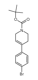4-(4-bromophenyl)-3,6-dihydro-2H-pyridine-1-carboxylic acid tert-butyl ester结构式