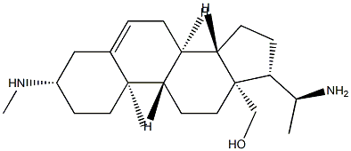 (20S)-20-Amino-3β-methylaminopregn-5-en-18-ol结构式