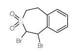 3-Benzothiepin,1,2-dibromo-1,2,4,5-tetrahydro-, 3,3-dioxide Structure