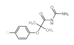 Propanamide,N-(aminocarbonyl)-2-(4-chlorophenoxy)-2-methyl-结构式