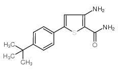 3-氨基-5-[(叔丁基)苯基]噻吩-2-甲酰胺结构式