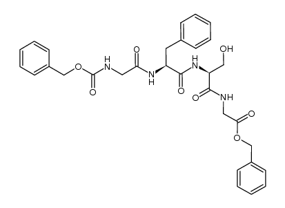 N-benzyloxycarbonylglycylphenylalaninylserylglycine benzyl ester结构式