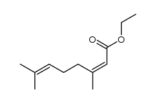 (Z)-ethyl 3,7-dimethylocta-2,6-dienoate结构式