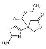 3-(2-氨基-4-噻唑)-5-氧四氢呋喃-3-羧酸乙酯结构式