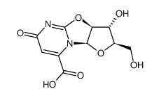 2,2'-脱水-1-(beta-阿拉伯呋喃糖基)乳清酸结构式