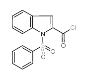 1-苯基磺酰-1H-吲哚-2-羰酰氯结构式