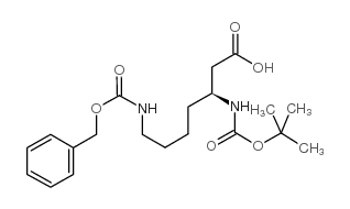 (S)-3-(Boc-氨基)-7-(Z-氨基)庚酸结构式