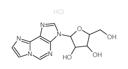 3H-Imidazo[2,1-i]purine,3-b-D-ribofuranosyl-,monohydrochloride (9CI) structure