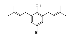 4-bromo-2,6-bis(3-methyl-2-butenyl)-phenol Structure