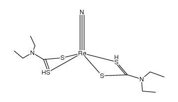bis(diethyldithiocarbamato)nitridorhenium(V)结构式