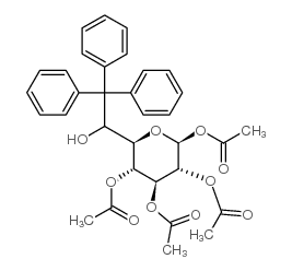 1,2,3,4-Tetra-O-acetyl-6-O-triphenylmethyl-beta-D-glucopyranose Structure