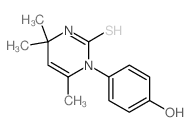 3-(4-hydroxyphenyl)-4,6,6-trimethyl-1H-pyrimidine-2-thione结构式