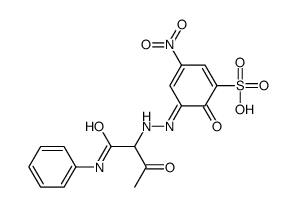 3-[[1-[(anilino)carbonyl]-2-oxopropyl]azo]-2-hydroxy-5-nitrobenzenesulphonic acid structure