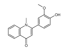 2-(4-hydroxy-3-methoxy-phenyl)-1-methyl-1H-quinolin-4-one Structure