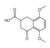 5,8-dimethoxy-4-oxo-2,3-dihydro-1H-naphthalene-2-carboxylic acid结构式