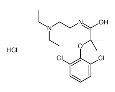 2-(2,6-dichlorophenoxy)-N-[2-(diethylamino)ethyl]-2-methylpropanamide,hydrochloride Structure