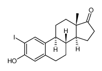 3-hydroxy-2-iodo-estra-1,3,5(10)-trien-17-one结构式