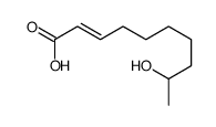 9-hydroxydec-2-enoic acid Structure