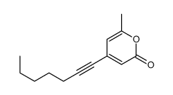 4-hept-1-ynyl-6-methylpyran-2-one结构式