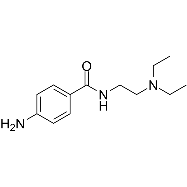 4-氨基-N-(2-二乙氨基乙基)苯甲酰胺结构式