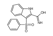 3-(benzenesulfonyl)-1H-indole-2-carboxamide结构式