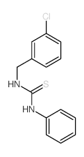 1-[(3-chlorophenyl)methyl]-3-phenyl-thiourea结构式
