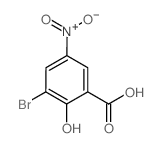 3-溴-2-羟基-5-硝基苯羧酸结构式