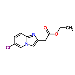 乙基(6-氯咪唑并[1,2-a]吡啶-2-基)乙酸酯结构式