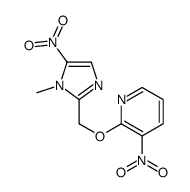 2-[(1-methyl-5-nitroimidazol-2-yl)methoxy]-3-nitropyridine Structure