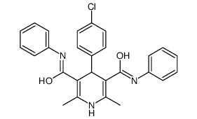 4-(4-chlorophenyl)-2,6-dimethyl-3-N,5-N-diphenyl-1,4-dihydropyridine-3,5-dicarboxamide Structure
