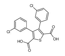 3,4-bis(3-chlorophenyl)thiophene-2,5-dicarboxylic acid Structure