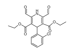 diethyl 2,6-diformyl-4-(2-chlorophenyl)-1,4-dihydropyridine-3,5-dicarboxylate Structure